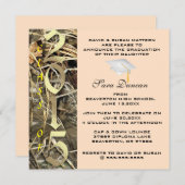Cute Classic Camo Elegant 2015 Invitations de dipl (Devant / Derrière)