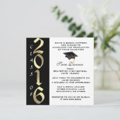 Cute Classic Elegant 2016 Afstuderen Invitation Kaart (Staand voorkant)