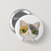 Cute Clico Cat Ronde Button 5,7 Cm (Voorkant /achterkant)