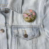 Cute Clock Style Kind Button - 'Tooth Fairy' (In situ)