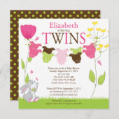 Cute Clothesline Multiples Invitations De Douche P (Devant / Derrière)