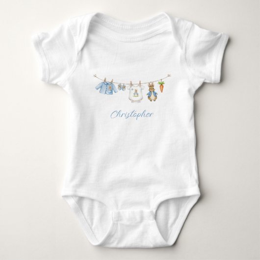 Cute Clothesline Peter the Rabbit  Romper (Voorkant)