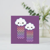 Cute Cloud Birthday Kaart (Staand voorkant)