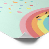 Cute Cloud Rainbow Nursery Pastel Poster Imprimer (Coin)