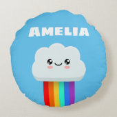 Cute cloud rond kussen (Achterkant)