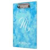 Cute Clouds Blue Monogram Klembord (Links)