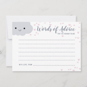 Cute Clouds Family Couples Baby shower Advice Kaar Advieskaart
