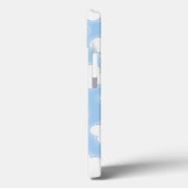 Cute Clouds Pattern Blue Roze Persoonlijke naam Case-Mate iPhone Case (Achterkant / Links)