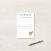 Cute Clown Elephant Kid Goals Notes (Op bureau)