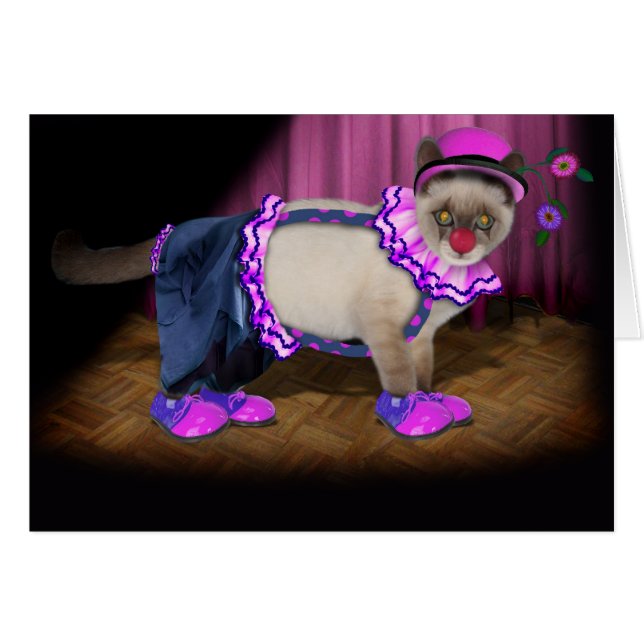 Cute Clown Kat (Voorkant Horizontaal)