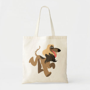 Cute Clownish Cartoon Afghan Hound Bag Tote Bag