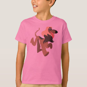 Cute Clownish Cartoon Afghan Hound Kinder T-Shirt