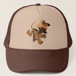 Cute Clownish Cartoon Afghan Hound Pet