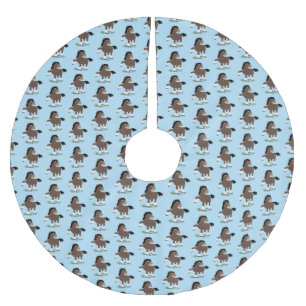 Cute Clydesdale draft horse cartoon illustration Kerstboom Rok