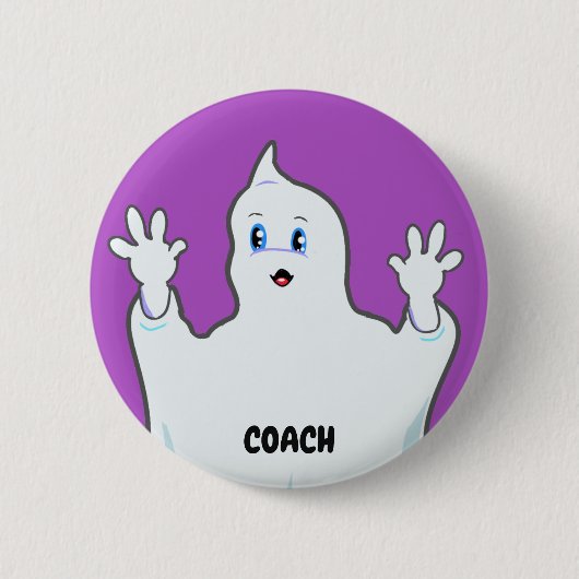 Cute Coach Ginger Ghost Ronde Button 5,7 Cm (Voorkant)
