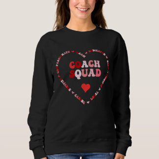 Cute Coach Squad Valentines Day Heart Trui