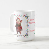 Cute Cochon Christmas Mug (Devant gauche)
