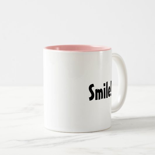 Cute Cochon Smile Café Mug (Devant droit)