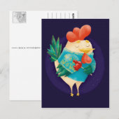 Cute Cock met Lollipop Briefkaart (Voorkant / Achterkant)