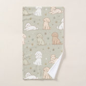 Cute Cockapoo Puppy Towel Set Dog Lover Gift (Serviette à main)