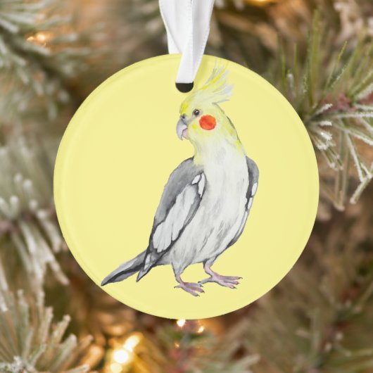 Cute Cockatiel Aquarelle Parrot. (Arbre)