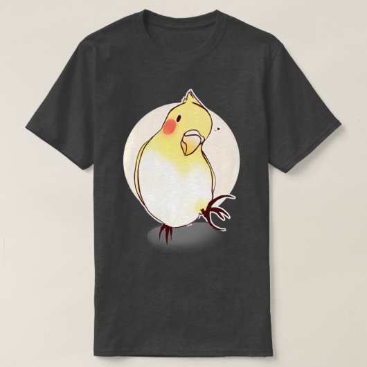 Cute Cockatiel Bird T-shirt (Design voorkant)