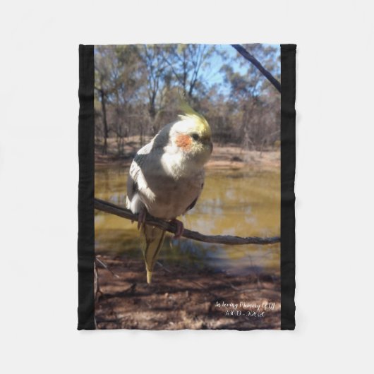Cute Cockatiel Fleece Blanket Deken (Voorkant)