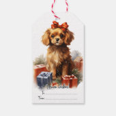 Cute Cocker Spaniel Dog Cadeaulabel (Achterkant)