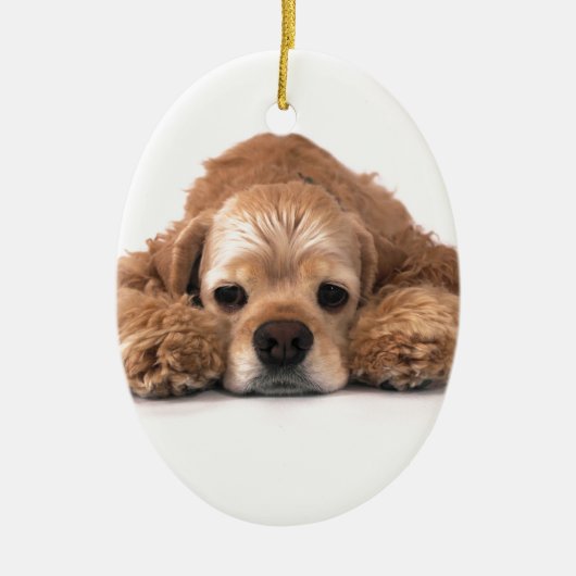 Cute Cocker Spaniel Keramisch Ornament (Voorkant)