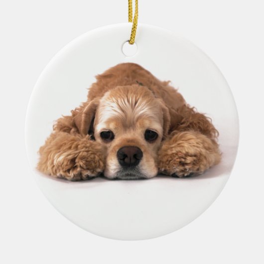 Cute Cocker Spaniel Keramisch Ornament (Voorkant)