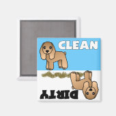 Cute Cocker Spaniel Nettoyer Lave-Vaisselle Magnet (Recto/Verso)