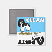 Cute Cocker Spaniel Nettoyer Lave-Vaisselle Magnet (Recto/Verso)