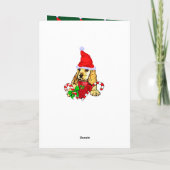 Cute Cocker Spaniel Puppy Kerstmis Feestdagen Kaart (Achterkant)