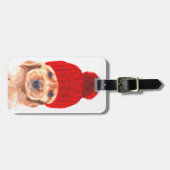 Cute cocker spaniel puppy with pet portret bagagelabel (Voorkant horizontaal)