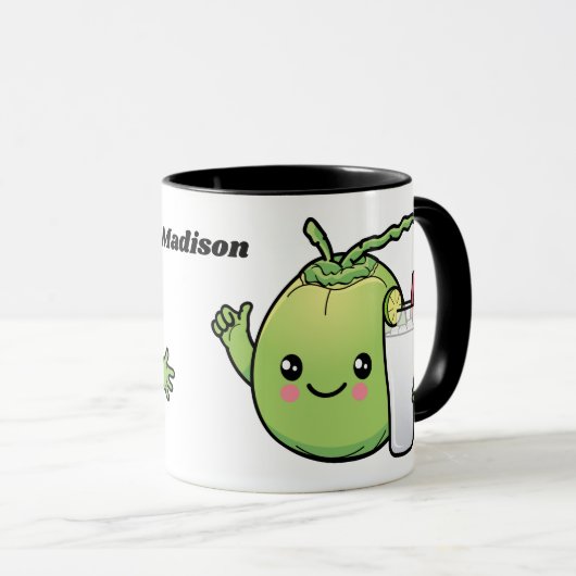 Cute Coconuts, aangepaste naam Mok (Voorkant rechts)