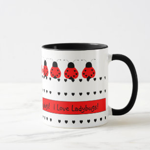 Cute Coeur Ladybug Mug