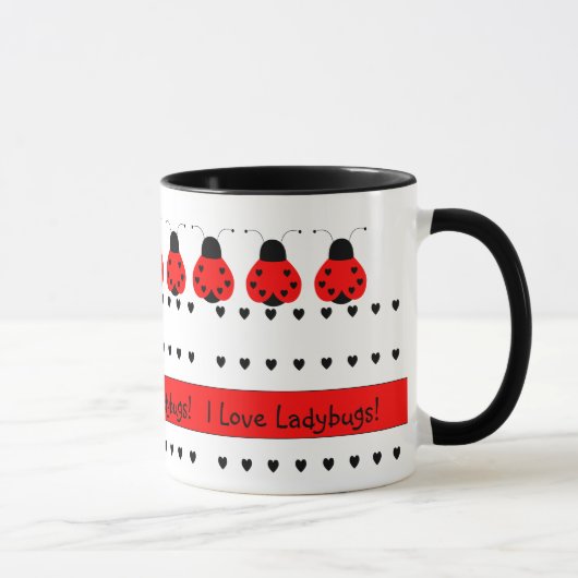 Cute Coeur Ladybug Mug (Droite)