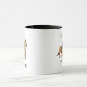 Cute Coffee And Dachshund Brown Personalize Mok (Midden)