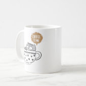 Cute Coffee Cat Mug Cozy “Coffee Time” Kitten Cup (Devant gauche)