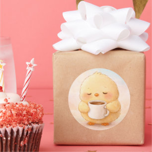 Cute Coffee Chick Sticker Kawaii Alma Kuiken