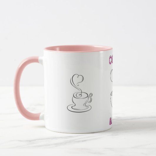 Cute "Coffee & Chill" Kawaii Mug – Coffee Lover GF (Gauche)