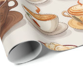 Cute Coffee Cup Cadeaupapier (Rol Hoek)