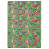 Cute Coffee en Cakes Design Klembord (Achterkant)