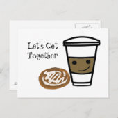 Cute Coffee Haal samen Briefkaart (Voorkant / Achterkant)