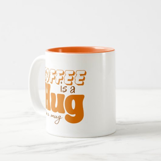 Cute Coffee is Hug in Mug Women Men Cafe déclare : (Devant gauche)