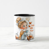Cute Coffee Lover Mug | Cozy Girl Design Mok (Midden)