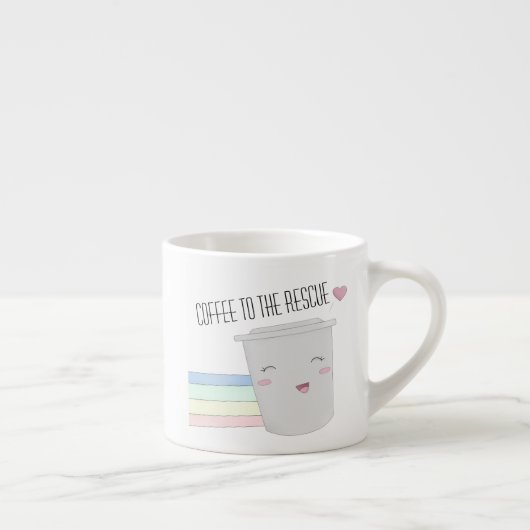 Cute Coffee Lovers Superheld Rainbow Espresso Kop (Rechts)