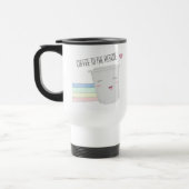 Cute Coffee Lovers Superheld Rainbow Reisbeker (Links)