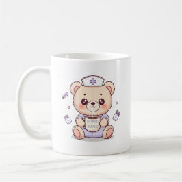 Cute Coffee-Loving Nurse Teddy Bear  Koffiemok