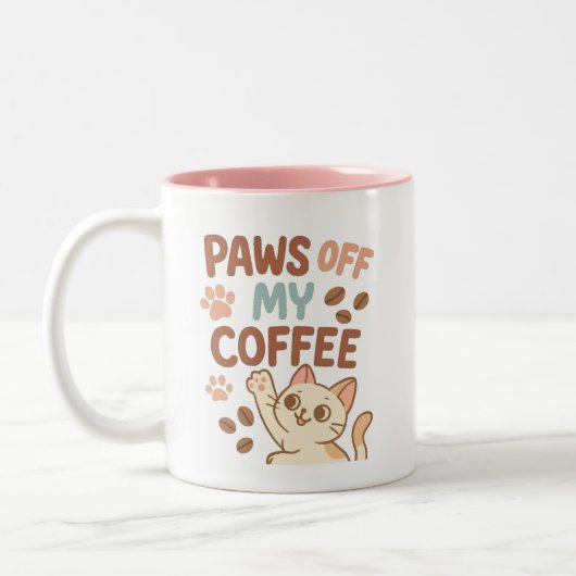 Cute Coffee Mug – Funny Cat Lover’s Cup (Gauche)